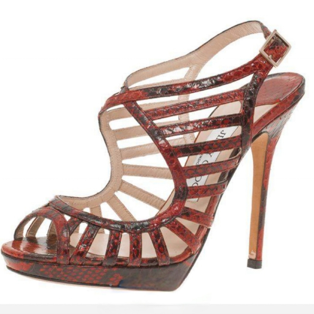 JIMMY CHOO Python Sandals - Picture 4 of 16